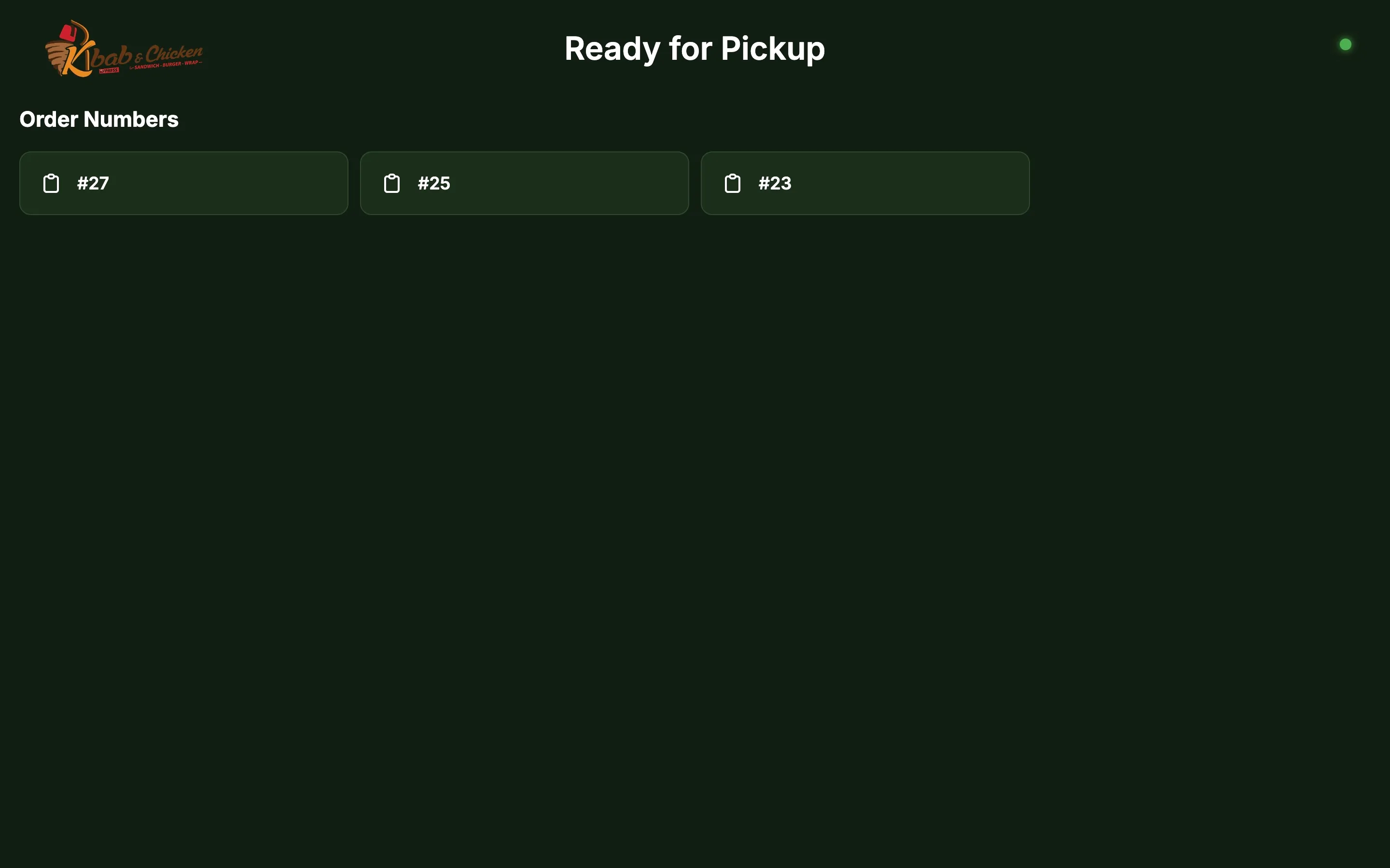 Server Facing Display